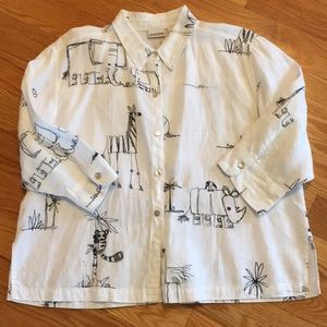 Chico’s jacket 3/4 sleeve linen